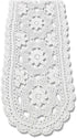 KEPSWET Cotton Floral Oval Handmade Crochet Lace Table Runner White (12x48 inch)...