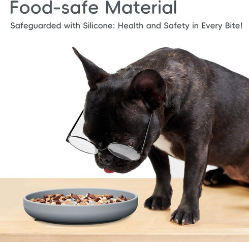 Slow Feeder Dog Bowls, Silicone Slow Feeder for Dogs & Puppies, Dog Puzzle Bowl with Suction Cup for Anxiety Relief, Slow Eating, Dishwasher Fit, ...