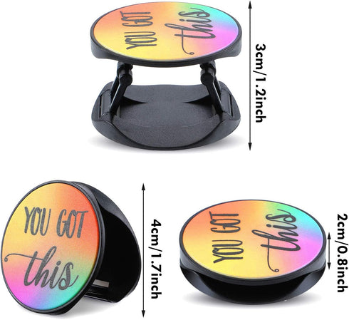 Frienda 6 Pieces Cell Phone Grip Holder Stand Expanding Inspirational Quote Grip Holder Collapsible Finger Kickstand Compatible with Most Phones S...