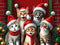 Christmas Kittens Diamond Painting Winter Christmas Diamond Art Kits for Adults, Full Round Gemstone Crystal Cross Stitch Kit, for Wall Decor Gift...
