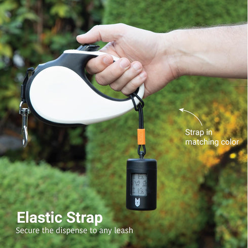 SVD.PET Dog Poop Bag Dispenser, Retractable Waste Bag Dispenser, Lightweight Poop Bag Holder, Stretchy Strap Fits Any Dog Leash, Dog Walking Acces...