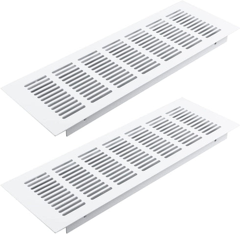 Geesatis 11.8 x 4 inch / 300 x 100 mm Rectangle Shape Mesh Air Vent for Cabinet Shoe Cabinet Hardware Accessories Ventilation Cover, with Mounting...
