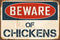 StickerPirate Beware of Chickens 8” x 12” Vintage Aluminum Retro Metal Sign VS465...