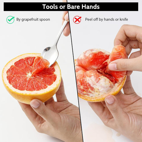 Hiware 4-piece Grapefruit Spoons and Grapefruit Knife, 18/8 Stainless Steel...