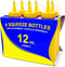 New Star Foodservice 26498 Squeeze Bottles, Plastic, 12 oz, Yellow, Pack of 6...