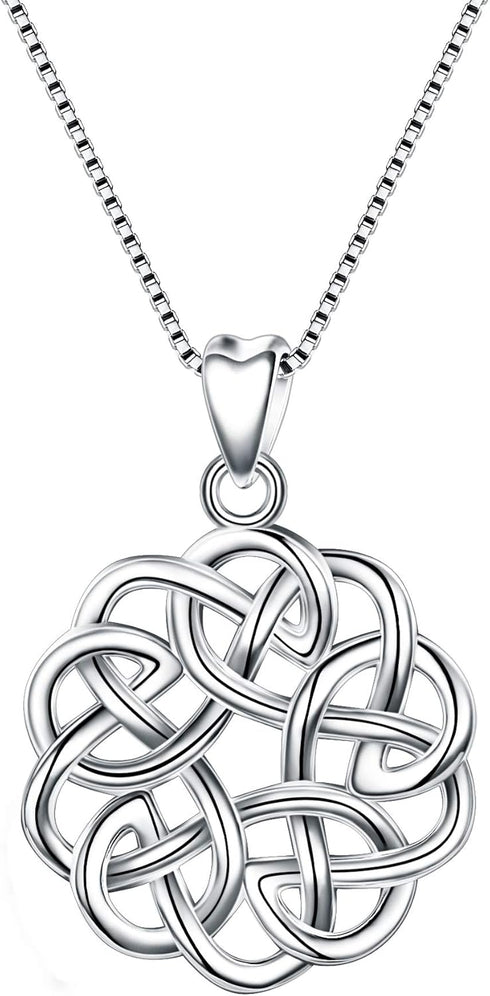 EVER FAITH 925 Sterling Silver Infinity Love Celtic Knot Pendant Necklace Birthday/Mothers Day/Valentines/Christmas Jewelry Gift for Friend Sister...