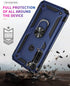 Moto G Stylus/Pro (2020) Case With Tempered Glass Screen Protectors, Androgate Ring Kickstand Car Mount Shockproof Cover for Motorola, Blue...