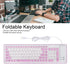 Foldable Silicone Keyboard, 103 Keys Wired Bluetooth Waterproof Rollup Keyboard, Mute Flexible Soft Rubber Keyboard, Space Saving, for PC Notebook...