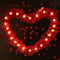 LANKER 500 PCS Red Artificial Rose Petals with 24 PCS Flickering Amber Yellow Flameless Tea Lights Candles for Valentine's Day and Romantic Occasi...