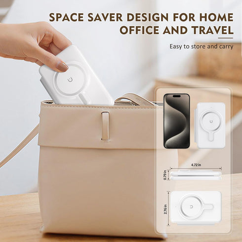 Magnetic Wireless Charger for iPhone: 3 in 1 Travel Charging Station for Apple Devices for iPhone 15 14 13 12 Pro Max Plus - Foldable Charging Pad...