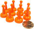 Set of 10 Standard Pawns 25mm Peg Pieces for Board Game Play - Orange...