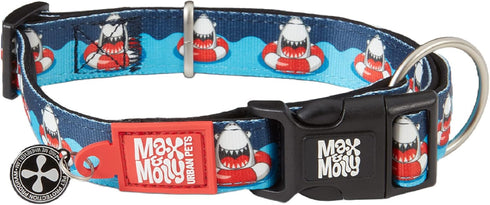 Max & Molly Dog & Puppy Collar with Power Buckle, Fun Style for Small, Medium, Large Dogs & Puppies, Waterproof, Comfortable, Adjustable, includes...