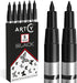 Acrylic Paint Pens - 6 Black Acrylic Paint Markers Extra Fine Tip (0.7mm) | Great for Rock Painting, Canvas, Glass, Porcelain, Fabric, Paper, Pott...