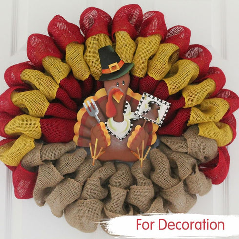 TONIFUL Burlap Wired Ribbon, 1-1/2 Inch Faux Burlap Ribbons, Brown Burlap Ribbon for Christmas, Home Decor, Gift Wrapping, Tree Topper Bow, Wreath...