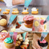 Piping Bags and Tips Set, Reusable Piping Bags, Frosting Piping Kit for Baking with Pastry Bags and Tips, Standard Converters, Silicone Rings, Cak...