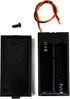 whiteeeen 2pcs 2 AA Battery Box Case with Switch Cover Black Plastic Cell Holder Spring Clip Wire Leads (2X 1.5V, Total 3V)...