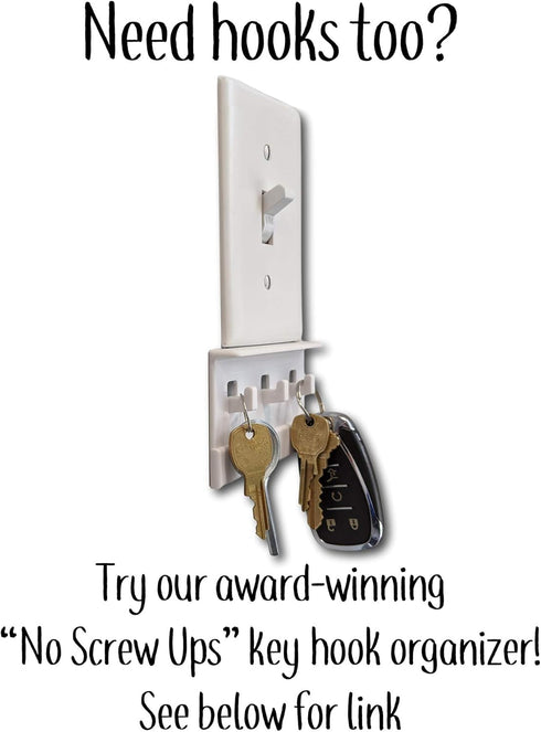 The No-Screwups Remote Control Holder by Mount Genie (White): Wall Mount with No Damaging Screws or Tape. Installs in seconds on any light switch....