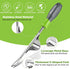 WORKPRO Weed Puller Tool, Metal Leverage Base and V-Shaped Forks for Easy Weed Removal & Deeper Root Digging, Heavy Duty Stainless Steel with Soft...
