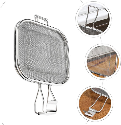 SUPVOX Sandwich Grill Folding Tray Microwave Toaster Sandwich Maker Bread Slice Grill Oven Bread Clip BBQ Grill Outdoor Household Bread Press Stai...