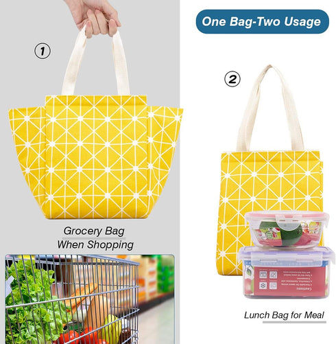 iknoe Insulated Lunch Bag for Women, 9L Sturdy Wide-Open Foldable & Portable Lunch Tote with Interior Pockets, Water-resistant Thermal Lunch Coole...