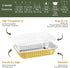 7x5 Sturdy Foil Pans + Snap-On Lids (5 Pack) | 2X Thicker Heavy Duty Reusable Foil Tins 20oz | Grill Oven Microwavable Multi-Use Pan, Pot| Disposa...