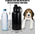 AGH Dog Water Bottle, 32oz Portable Dog Water Bottle with Detachable Bowl Food Feeding, Double Wall Vacuum Flask Stainless Steel Dog Travel Water ...