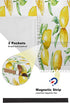 Microwave Oven Dust Cover, Yellow Lemon Watercolor Fruits Anti-Slip Refrigerator Dust Cover Washing Machine Top Cover with Storage Pockets 12" X 3...