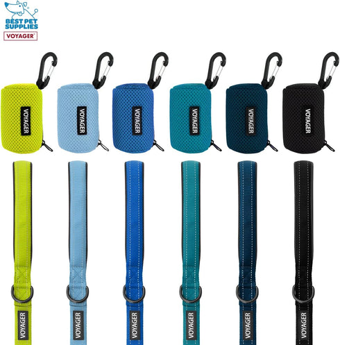 Best Pet Supplies 2-Pack Dog Poop Bag Holder Leash Attachment, Color, Reusable Mesh Dispenser Pouch for Travel, Walking, Park, and Outdoor Use, So...