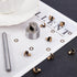 PH PandaHall 20 sets Boot Hooks Brass Shoes Eyelets Buckles Boot Lace Hooks Press Stud Tools with Rivets Shoe Repair Kit for Climb Hiking Shoes Wo...