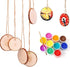 Wood Slices TICIOSH Craft Unfinished Wood kit Predrilled with Hole Wooden Circles for Arts Wood Slices Christmas Ornaments DIY Crafts 30 Pcs 2.0-2...
