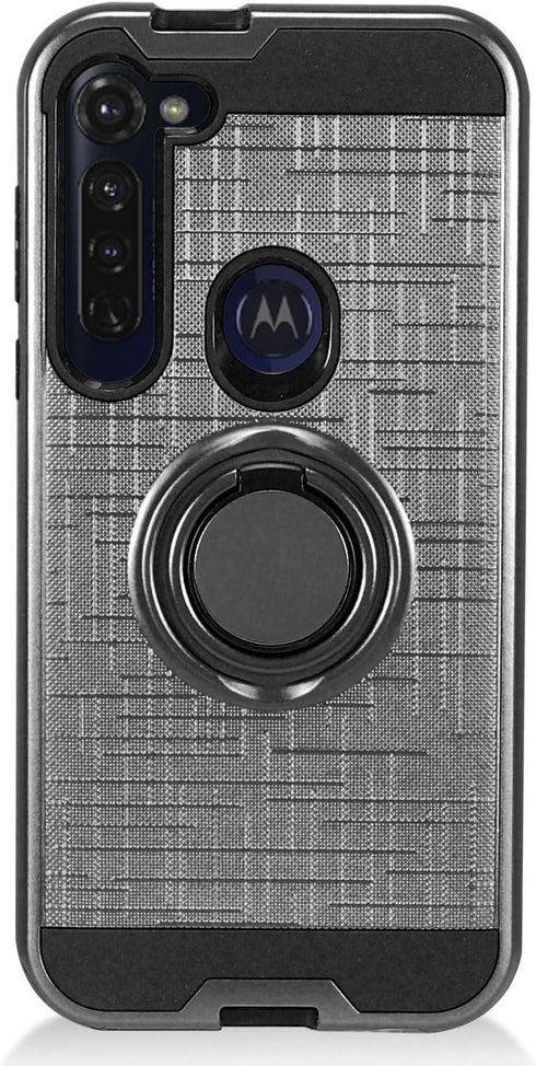 for Motorola Moto G Stylus XT2043, Moto G Power XT2041 (2020 Version) - Hybrid Phone Case w/Ring Stand - RS2 Gray...