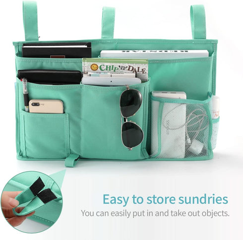 Bseash Bunk Bed Organizer, Bedside Caddy Hanging Bed Organizer Storage Bag 8 Pockets, for College Dorm Rooms Bed, Hospital Bed, Baby Bed Rails, 60...