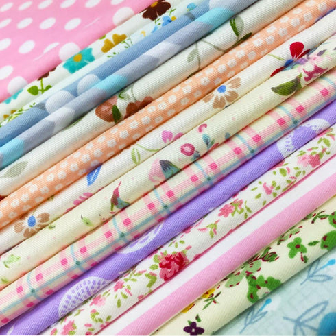 flic-flac Quilting Fabric Squares 100% Cotton Precut Quilt Sewing Floral Fabrics for Craft DIY (4 x 4 inches, 240pcs)...