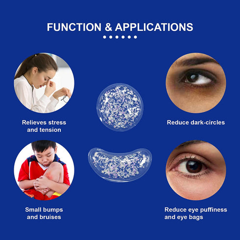 Gel Ice Pack Reusable Cooling Pads and Under Eye Patches, Hot & Cold Eye Treatment Pack for Redness and Pain Relief...