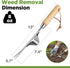 WORKPRO Weed Puller Tool, Metal Leverage Base and V-Shaped Forks for Easy Weed Removal & Deeper Root Digging, Heavy Duty Stainless Steel with Wood...