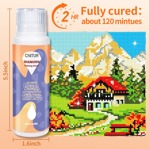 Diamond Painting Sealer 120ML/4 OZ, 5D Diamond Painting Glue, Diamond Art Glue Sealer for Diamond Painting, Puzzles and DIY Craft Hold & Shine Eff...