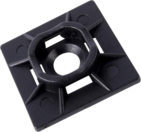 Gardner Bender MB-20UVB Cable Tie Mounting Base, 1 Inch. x 1 Inch., Wire / Cord Management Industrial and Household Use, 100 Pk., UV Resistant Bla...