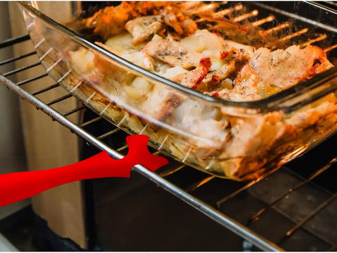 HIC Kitchen Oven Rack Jack, Non-Stick Silicone, Heat Safe, For Ovens and Toaster Ovens...