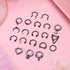 Besteel 20PCS Septum Rings 16G Hypoallergenic Surgical Steel Hinged Clicker Nose Rings Hoops for Women Men Cute CZ Dangle Horseshoe Lip Helix Trag...