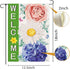 Welcome Spring Summer Daisy Garden Flags 12.5x18 Inch double sided,Spring Hydrangea Flowers Yard Holiday Outdoor Burlap Garden Farmhouse Decor...