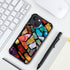ZHEGAILIAN Case Compatible with iPhone 15 Case,stained glass mosaic fiesta fun Cases, Tempered Glass Back+Soft Silicone TPU Shock Protective Case ...