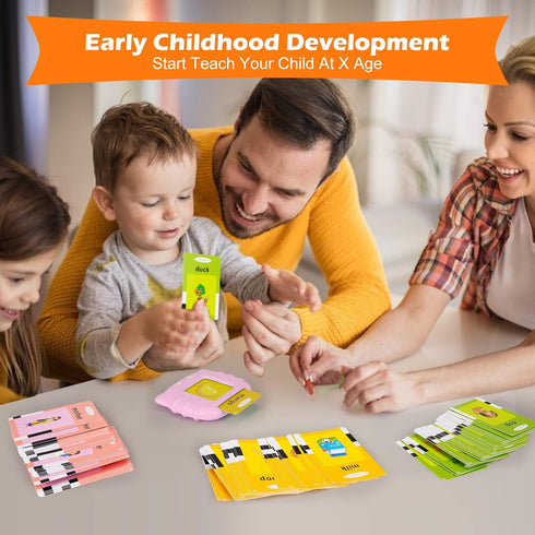 Talking Flash Cards with 224 Sight Words, Montessori Educational Learning Interactive Toddler Toys, Speech Therapy and Autism Sensory Toys, Pink...