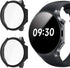 Compatible for OnePlus Watch 2 Case, Lamshaw Hard PC Case with Screen Protector Compatible for OnePlus Watch 2 Smartwatch (2 Pack-Black+Black)...
