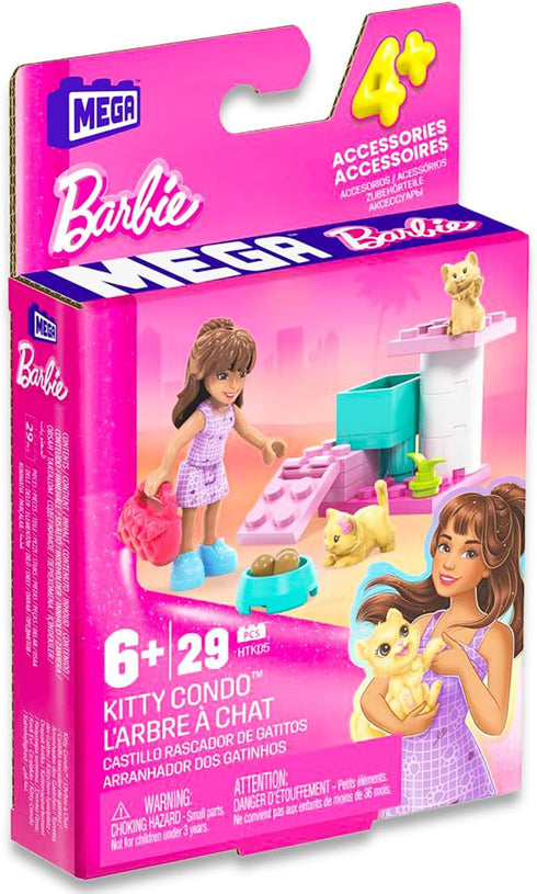 Barbie Pet Boutique Playset - 16 Pc Barbie Pet Grooming Care Building Sets w 2 Figures, Puppy, Kitten, Accessories | Mega Bloks Bundle Barbie Doll...