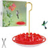 Hummingbird Feeders for Outdoors Hanging - 10 oz, 25 Feeding Ports, Easy to Install, Refill & Clean, Leak-Proof, Plastic Saucer Hummingbird Feeder...