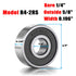 Donepart R4-2RS Ball Bearings 1/4 x 5/8 x 0.196 inch C3 High Speed Double Sealed and Lubricated Bearings for Motor, Wheels, Bike, Pool Pump, Spinn...