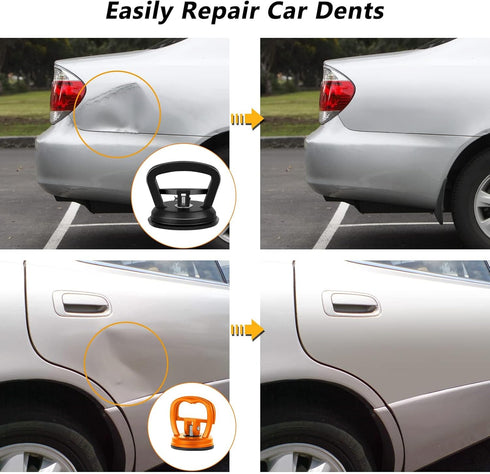 Car Dent Puller 3 Pack, Strong Dent Puller Kit Dent Remover Tool for Car, Powerful Dent Puller Suction Cup Paintless Dent Removal Kit for Car Body...