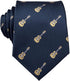 Mens Acoustic Guitar Dress Set including Necktie, Pocket Square/Handkerchief, and Cufflinks Guitarist Band | Navy Blue | Neck Tie...