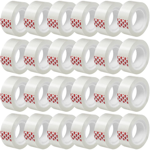 24 Rolls Transparent Tape Refills, Clear Tape, 3/4 x 800 Inches, Glossy Gift Wrapping Tapes for Dispenser, Office, School, Home...