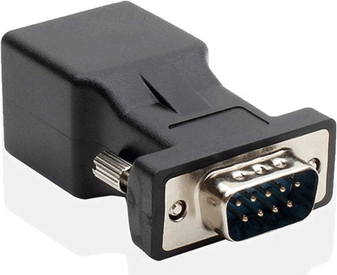 DB9 RS232 COM Male Port to RJ45 Female Connector Card DB9 Serial Port Extender to LAN CAT5 CAT6 RJ45 Network Ethernet Cable Adapter...